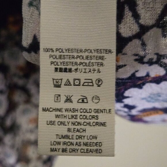 Free People Isabelle Floral Bohemian Oversized Long Sleeve Tunic Top Size XS - Picture 8 of 8